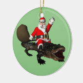 Feierliche Weihnachtsfeier Reiten Keramikornament (Links)
