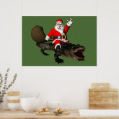 Feierliche Weihnachtsfeier Reiten Poster (Küche)