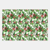 Feierliche Weihnachtsfeier Rote Berries Geschenkpapier Set (Vorderseite)