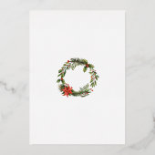 Feierliche Weihnachtsfeier Silver Folieneinladung (Rückseite)