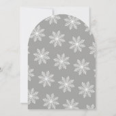 Feierliche Weihnachtsfeier Snowflake Einladung (Rückseite)