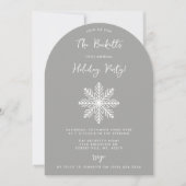 Feierliche Weihnachtsfeier Snowflake Einladung (Vorderseite)