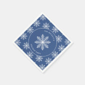 Feierliche Weihnachtsfeier Snowflake Serviette (Ecke)