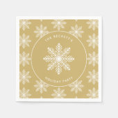 Feierliche Weihnachtsfeier Snowflake Serviette (Vorderseite)