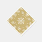 Feierliche Weihnachtsfeier Snowflake Serviette (Ecke)