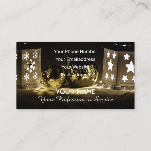 Feierliche Weihnachtsfeier Visitenkarte (Rückseite)