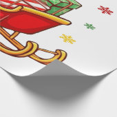 Feierliche Weihnachtsfeier voller Weihnachtsgesche Geschenkpapier (Ecke)