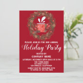 Feierliche Weihnachtsfeier von Red Green Company Einladung (Stehend Vorderseite)