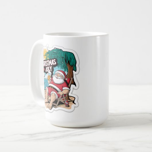 Feierliche Weihnachtsfeiern Entspannen an der trop Kaffeetasse (Vorderseite Links)