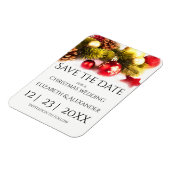 Feierliche Weihnachtsfeiern Speichern Sie das Date Magnet (Linke Seite)
