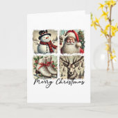 Feierliche Weihnachtsfeiertage Collage Karte (Gelbe Blume)