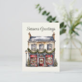 Feierliche Weihnachtsfeiertage Feiertagspostkarte (Stehend Vorderseite)