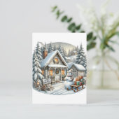 Feierliche Weihnachtsfeiertage Feiertagspostkarte (Stehend Vorderseite)