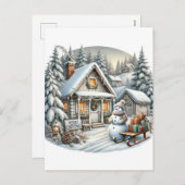 Feierliche Weihnachtsfeiertage Feiertagspostkarte (Vorne/Hinten)