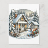 Feierliche Weihnachtsfeiertage Feiertagspostkarte (Vorderseite)