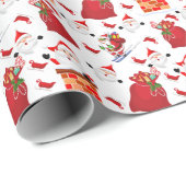 Feierliche Weihnachtsfeiertage Geschenkpapier (Rolleneckpunkt)