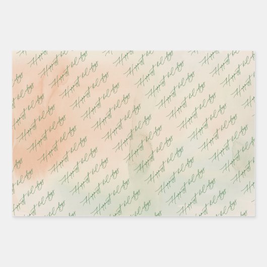 Feierliche Weihnachtsfeiertage Geschenkpapier Set (Vorderseite 2)