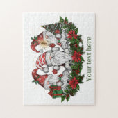 Feierliche Weihnachtsfeiertage-Gnome Puzzle (Vertikal)