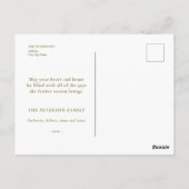 Feierliche Weihnachtsfeiertage Gruß Katzen Holly Postkarte (Rückseite)