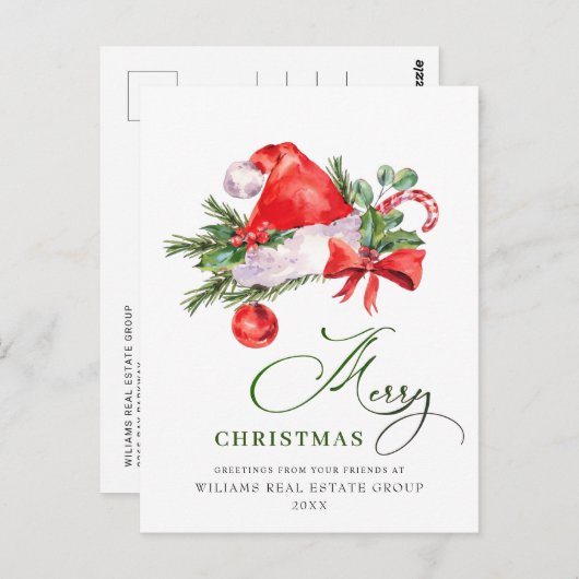 Feierliche Weihnachtsfeiertage Hat Weihnachten Gru Postkarte (Vorne/Hinten)