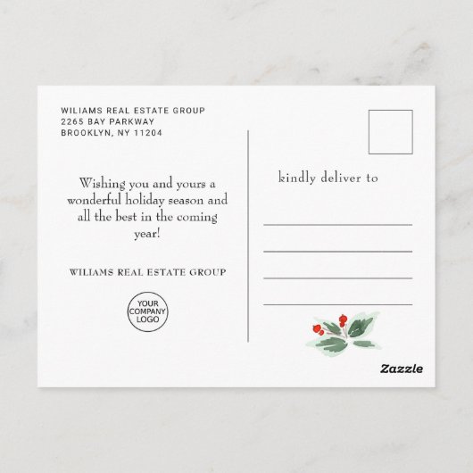 Feierliche Weihnachtsfeiertage Hat Weihnachten Gru Postkarte (Rückseite)