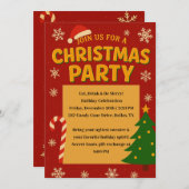 Feierliche Weihnachtsfeiertage - Ho Einladung (Vorne/Hinten)