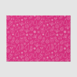 Feierliche Weihnachtsfeiertage in heißen Rosa und  Seidenpapier