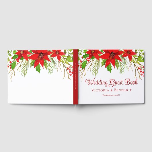 Feierliche Weihnachtsfeiertage in Poinsettia Gästebuch (Voll)