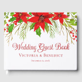 Feierliche Weihnachtsfeiertage in Poinsettia Gästebuch (Vorderseite)
