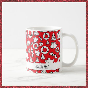 Feierliche Weihnachtsfeiertage in Rot Schwarz Kaffeetasse