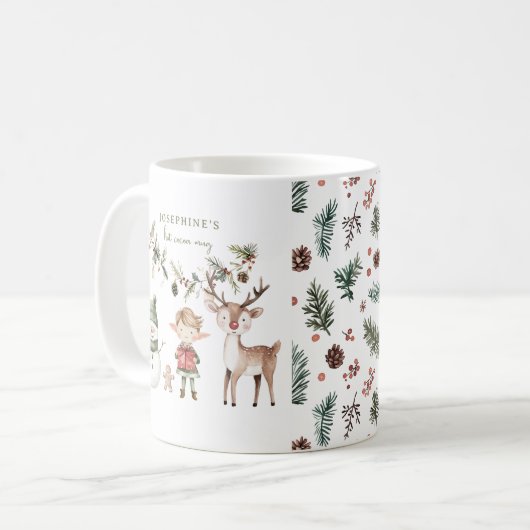 Feierliche Weihnachtsfeiertage Kaffeetasse (Vorderseite Links)