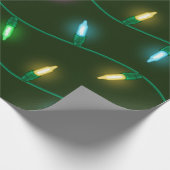 Feierliche Weihnachtsfeiertage mehrfarbige Lichter Geschenkpapier (Ecke)