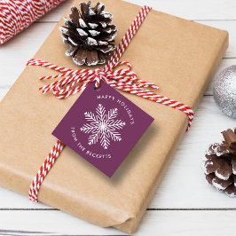 Feierliche Weihnachtsfeiertage mit Schneeflocken Geschenkanhänger