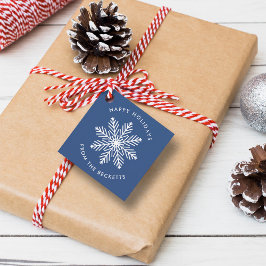 Feierliche Weihnachtsfeiertage mit Schneeflocken Geschenkanhänger