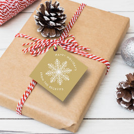 Feierliche Weihnachtsfeiertage mit Schneeflocken Geschenkanhänger