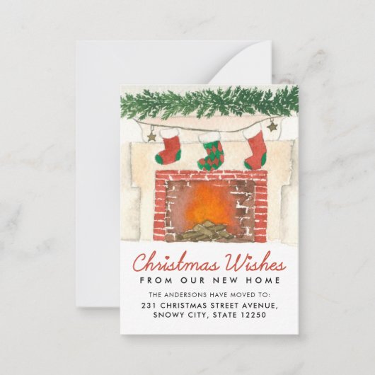 Feierliche Weihnachtsfeiertage Mitteilungskarte (Vorderseite)