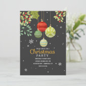 Feierliche Weihnachtsfeiertage - Party Einladungen (Stehend Vorderseite)