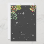 Feierliche Weihnachtsfeiertage - Party Einladungen (Rückseite)