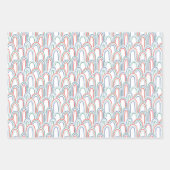 Feierliche Weihnachtsfeiertage Regenbogenwirbel Geschenkpapier Set (Vorderseite)