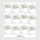 Feierliche Weihnachtsgeschenk-Tags Aufkleber (Blatt)
