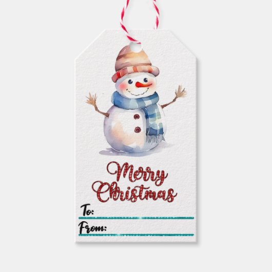 Feierliche Weihnachtsgeschenke Geschenkanhänger (Vorderseite)