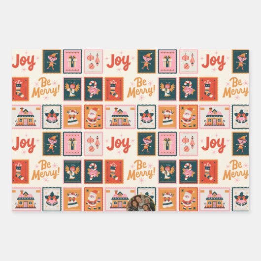 Feierliche Weihnachtsgeschenke Wrap Sheets mit Wei Geschenkpapier Set (Vorderseite 2)