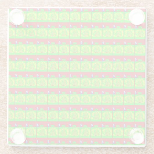 Feierliche Weihnachtsgeschichte "Merry" Glasuntersetzer (Rückseite)