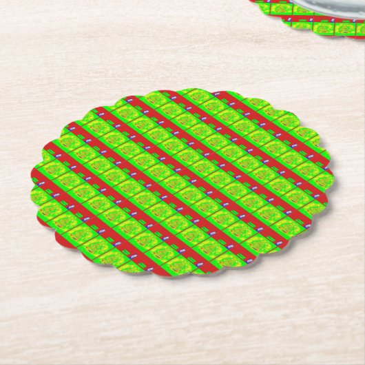 Feierliche Weihnachtsgeschichte "Merry" Untersetzer (angewinkelt)