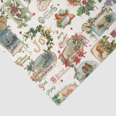 Feierliche Weihnachtsgrüße Collage-Ecru Seidenpapier (Ausschnitt)