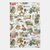 Feierliche Weihnachtsgrüße Collage White Geschirrtuch (Vertikal)