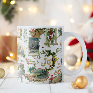 Feierliche Weihnachtsgrüße Collage White Kaffeetasse
