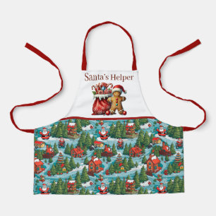 Feierliche Weihnachtshelferin unisex Kinder Schürze