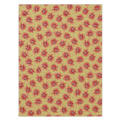 Feierliche Weihnachtskaktus-Blume auf Gold Tischdecke (Vorderseite)