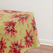 Feierliche Weihnachtskaktus-Blume auf Gold Tischdecke (Beispiel)